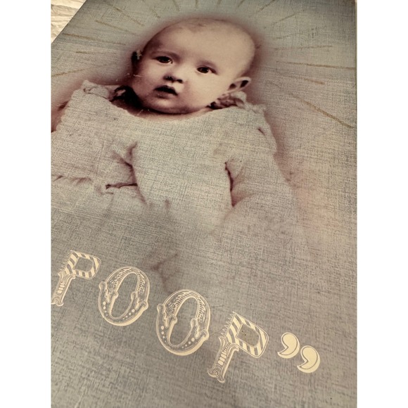 Papaya Art Oh Poop by Anahata Katkin Baby Wall Decor Sign Ribbon  Recycled Paper - Picture 3 of 7